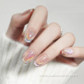 2022 latest hot selling 20 colors Rainbow Holographic laser Cat Eye Gel Polish for weman